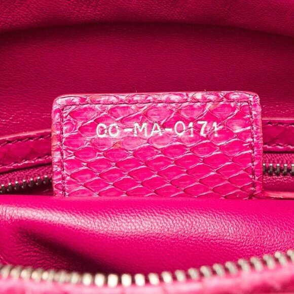 Christian Dior Pink Python Large Lady Dior Bag - Picture 9 of 11
